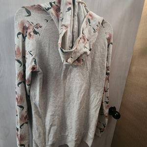 Ampersand cowl neck hoodie